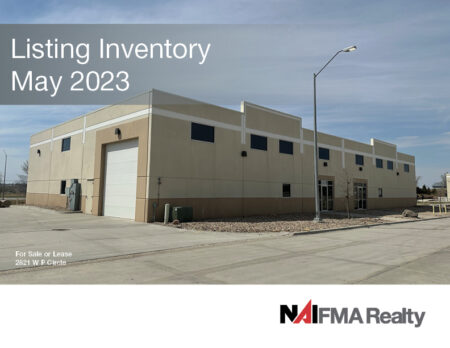 Warehouse for lease or sale on the cover of May's listing inventory